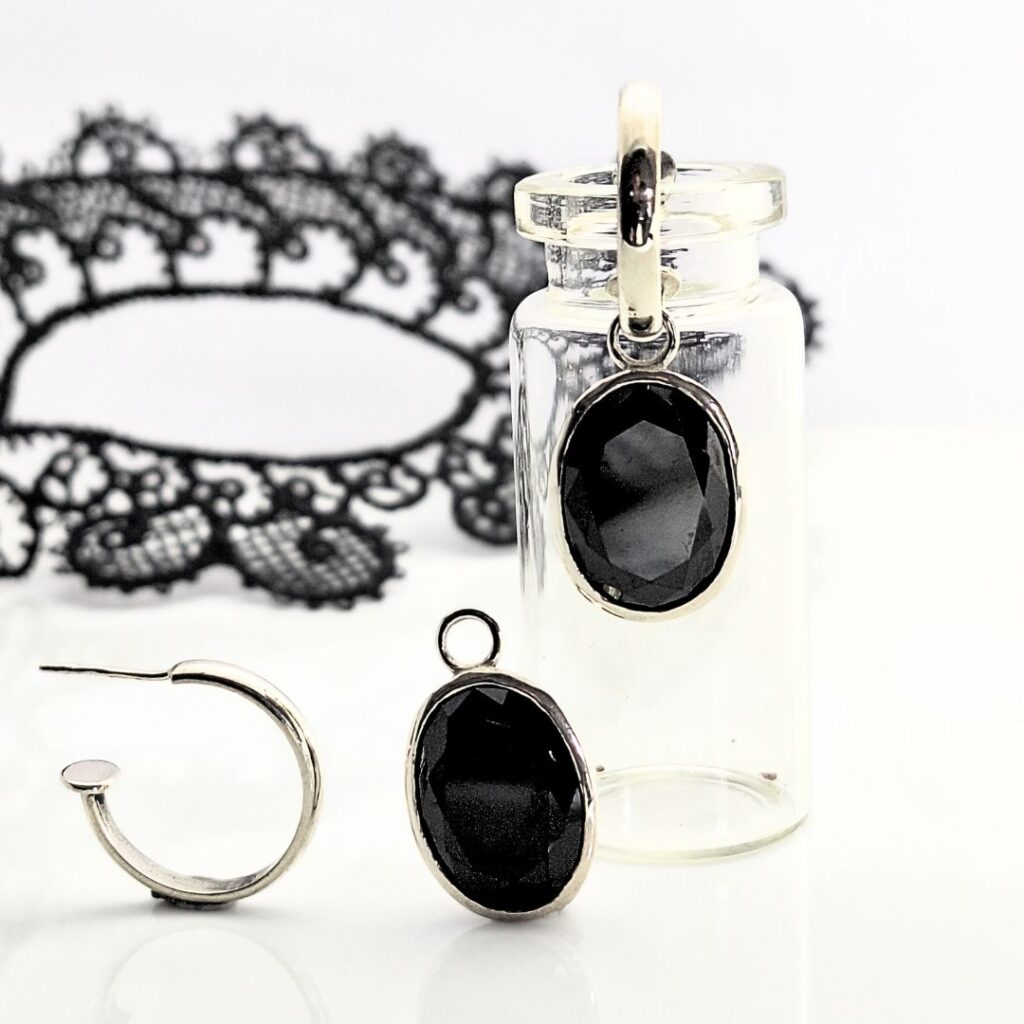 Oval Stone Earring charm