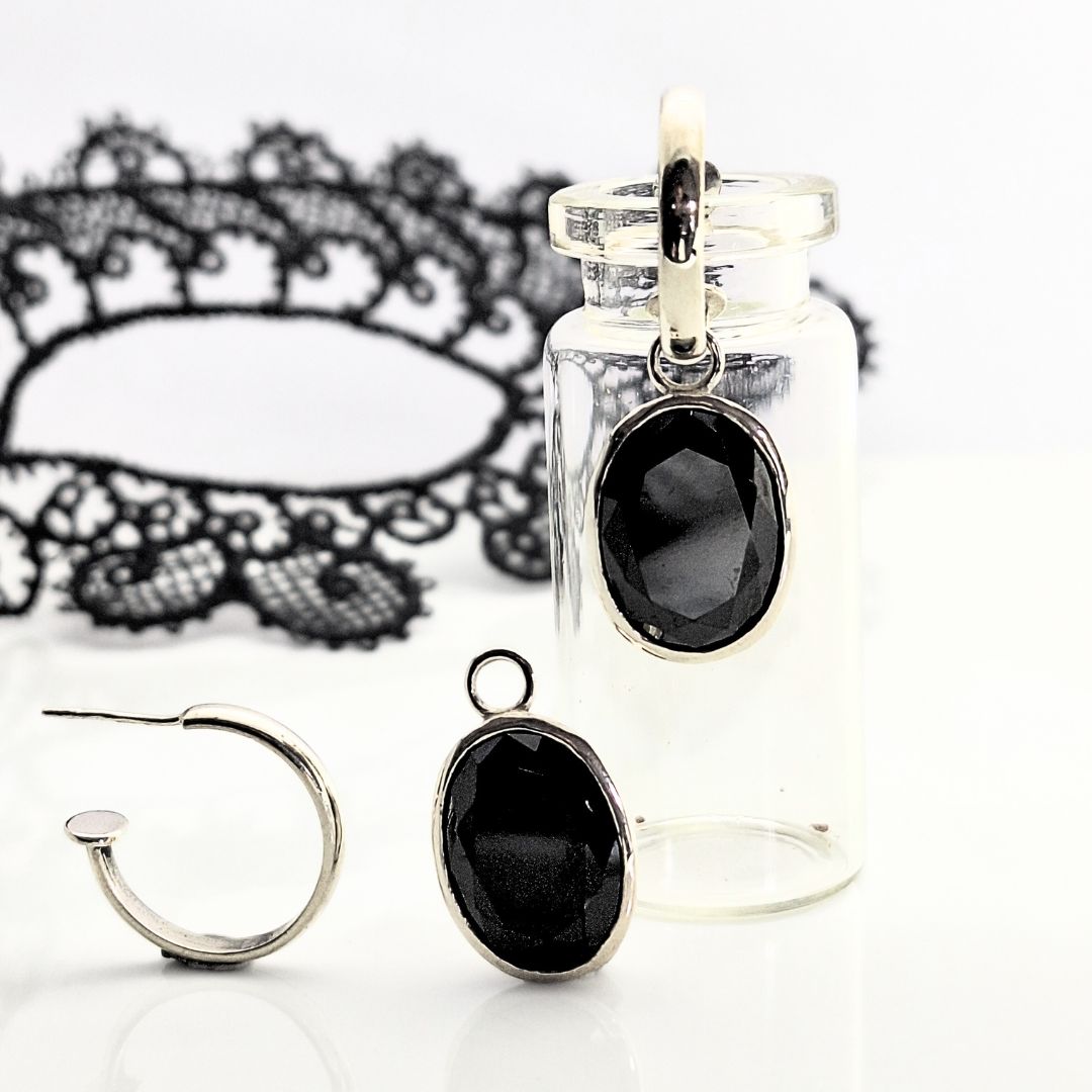 Oval Stone Earring charm