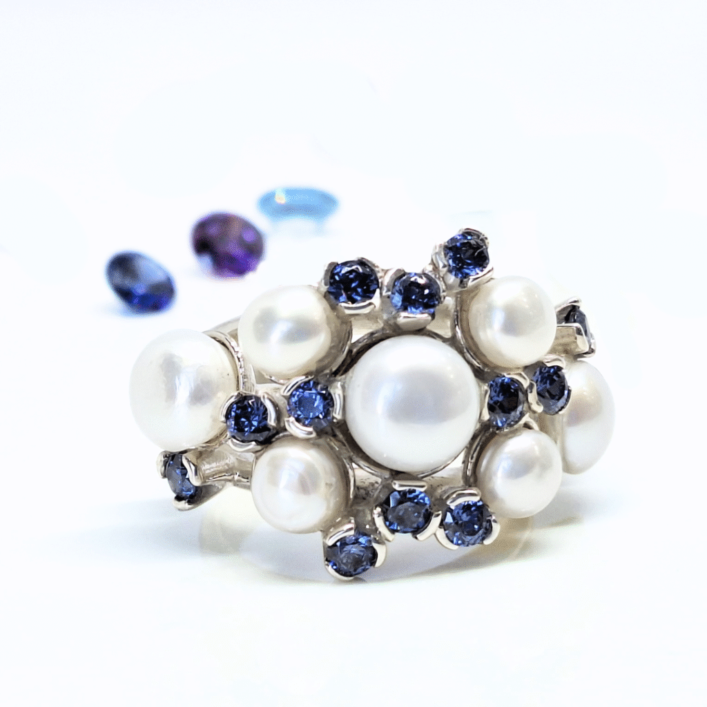 Rings with less stones in bg 35