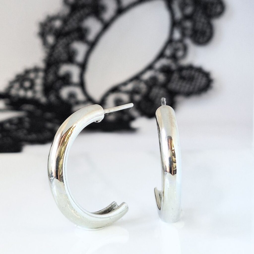 Silver hoops