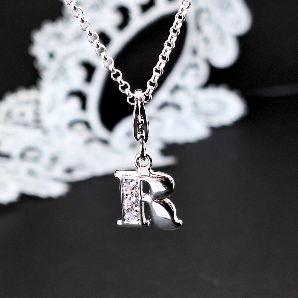 Shimmer Initial Pendant